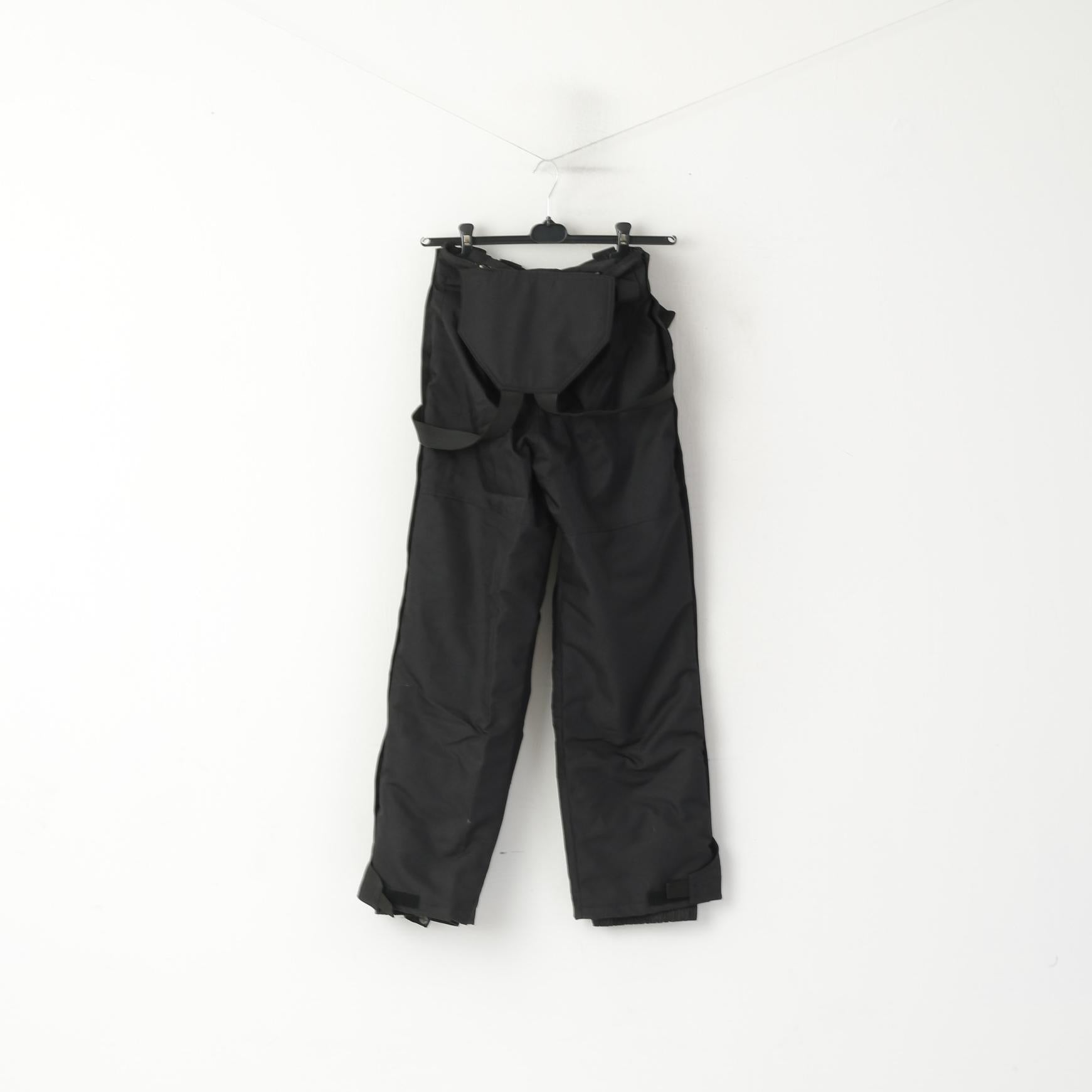 Stuf Women 36 S Ski Trousers Black Bibs Nylon Waterproof Snowboarding Pants