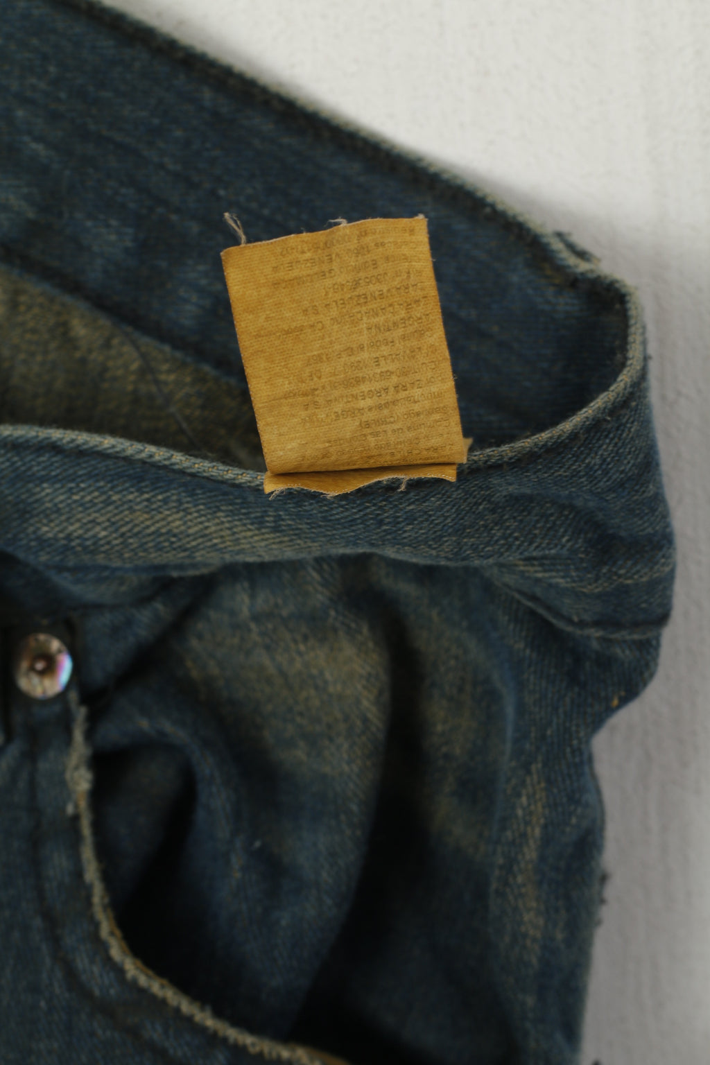 New Zara Women 38 30 Trousers Navy Green Jeans Cotton Ripped Pants