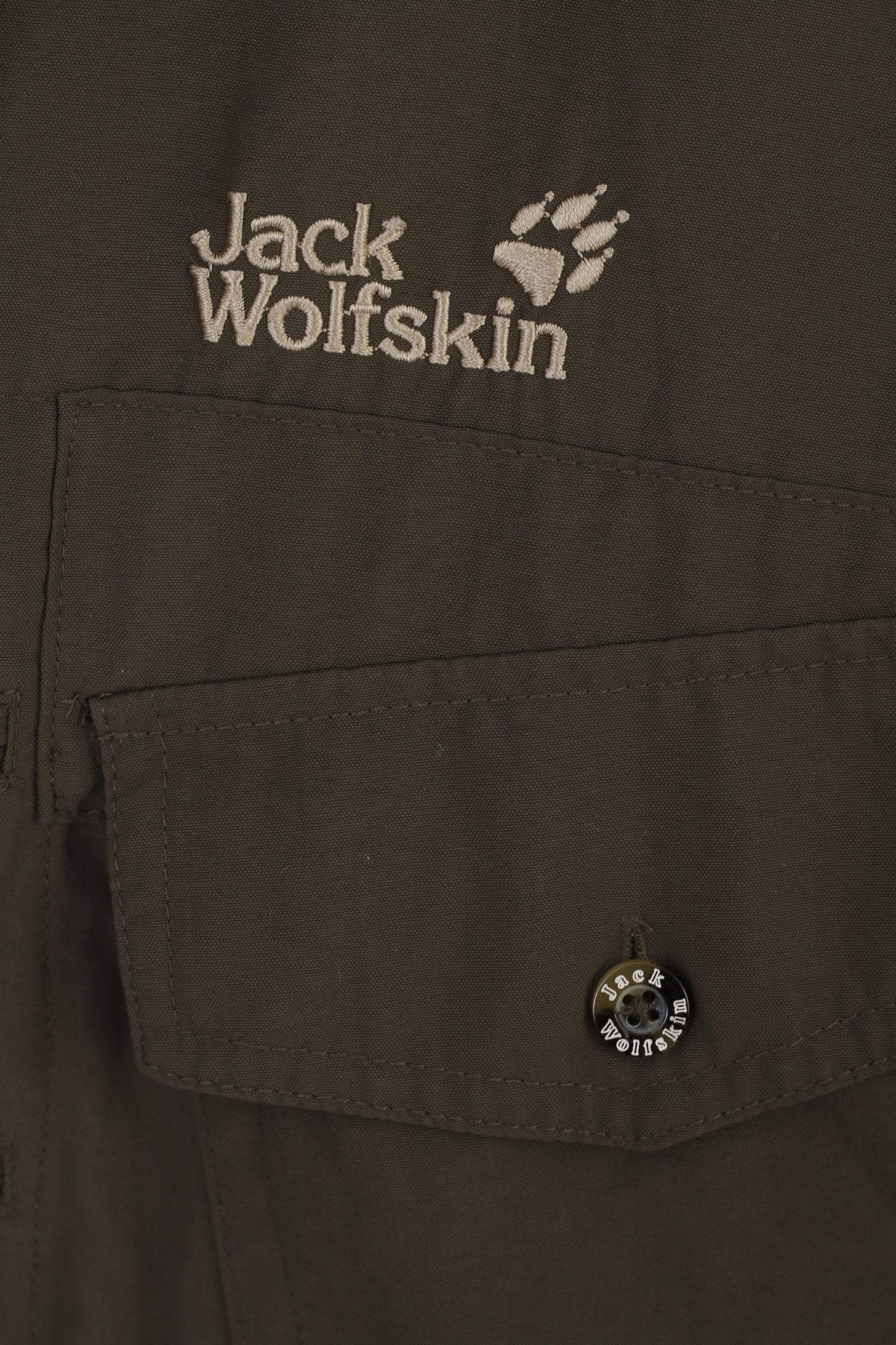 Jack Wolfskin Travel Men L Camicia casual Top a maniche lunghe in nylon verde per esterno