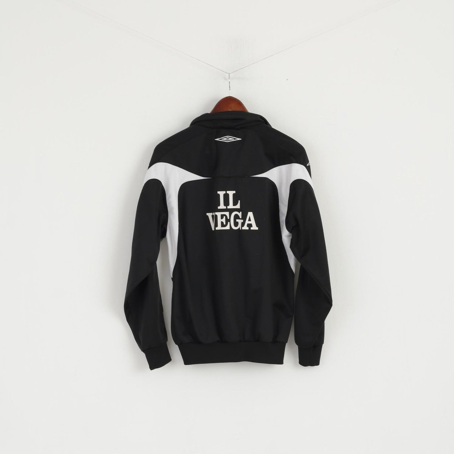 Umbro Mens S Sweatshirt Black IL Vega Football Full Zipper Sabina Track Top