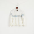 Le Coq Sportif Femmes 10 38 S Veste De Survêtement Crème Vintage Nylon Zip Up Festival Top