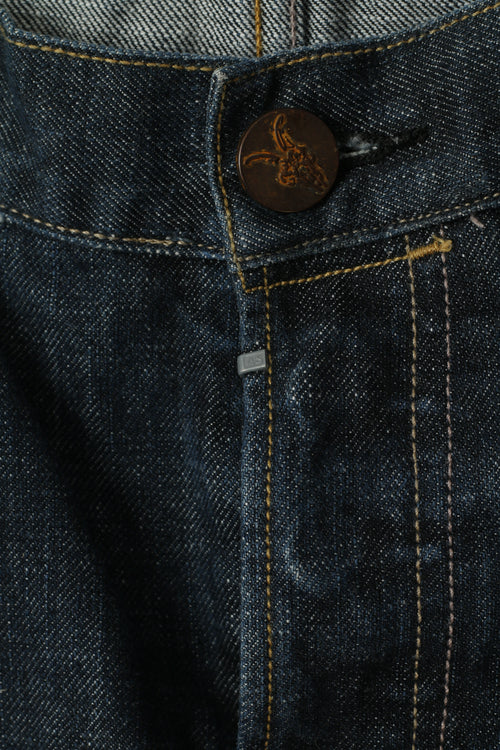 Allsaints Men 34 Trousers Navy Cotton Denim Jeans Resin Runner Pants
