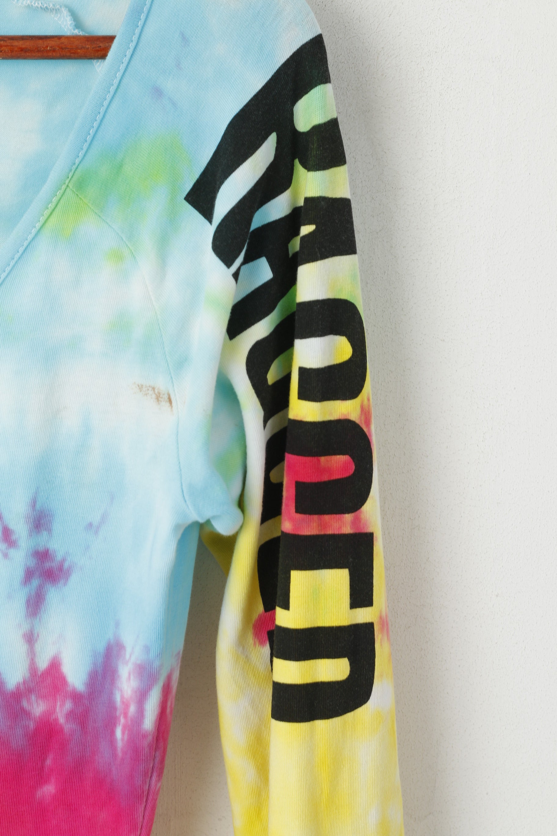 The Ragged Priest Women S Mini Dress Cotton Tie Dye Long Sleeve Soft