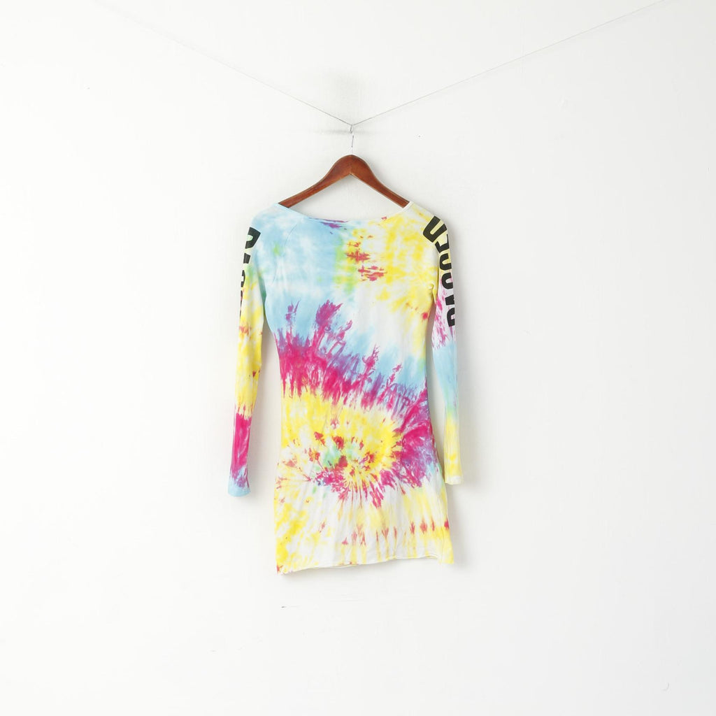 The Ragged Priest Women S Mini Dress Cotton Tie Dye Long Sleeve Soft