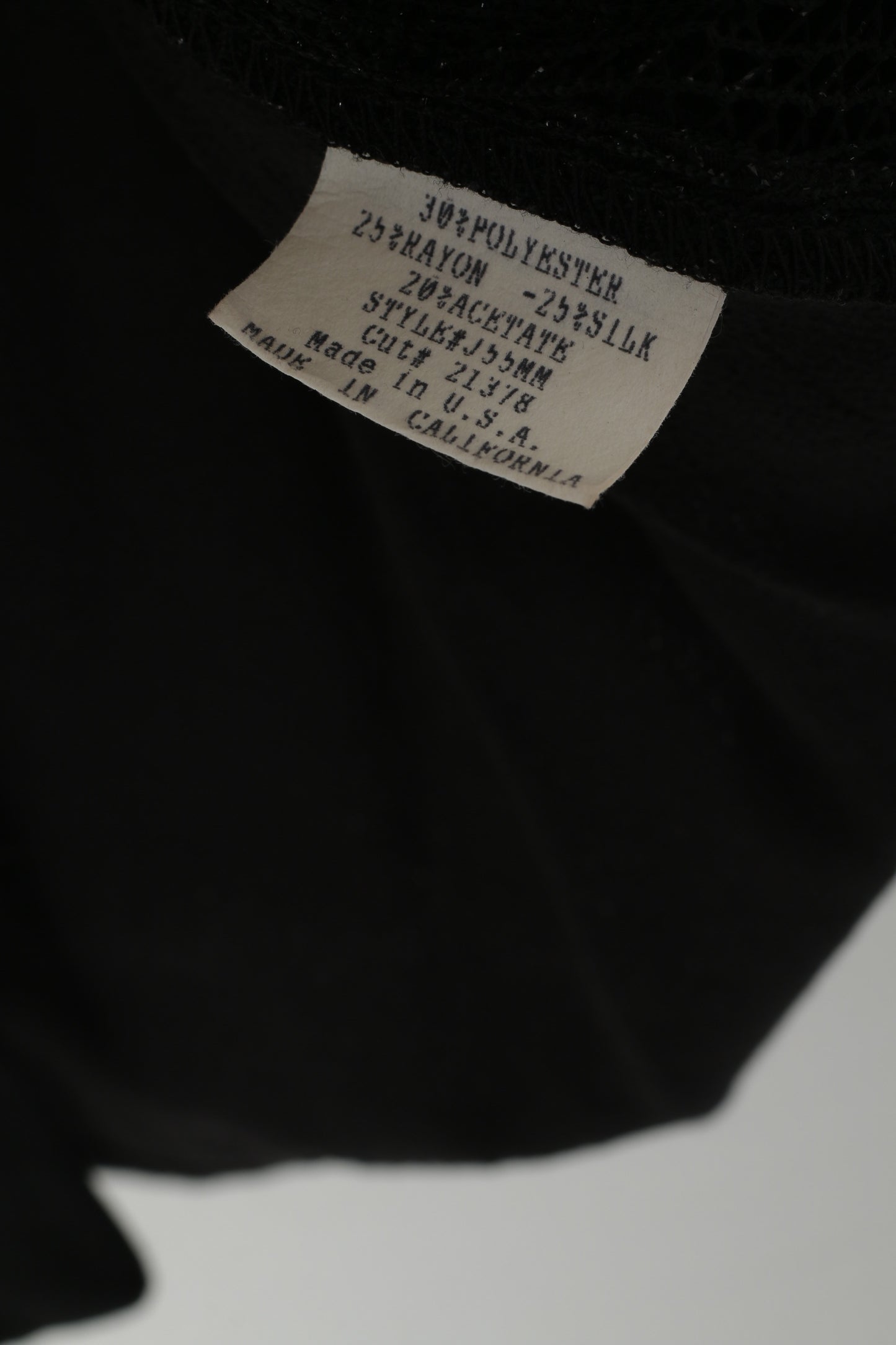 SA2 Women XL Elegant Shirt Black One Button Front Top Thin Material Silk Blend Shoulder Pads