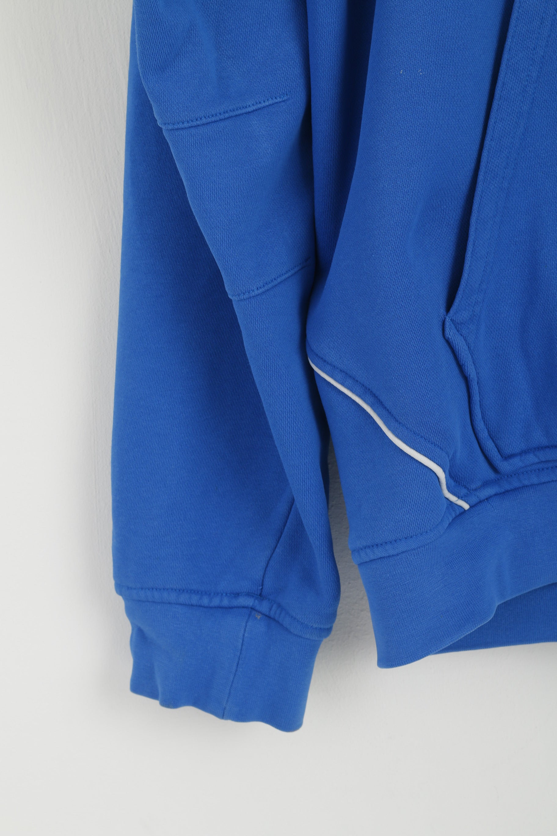 Felpa Reebok da uomo 2XL Top sportivo attivo con tasca a marsupio in cotone blu con cappuccio