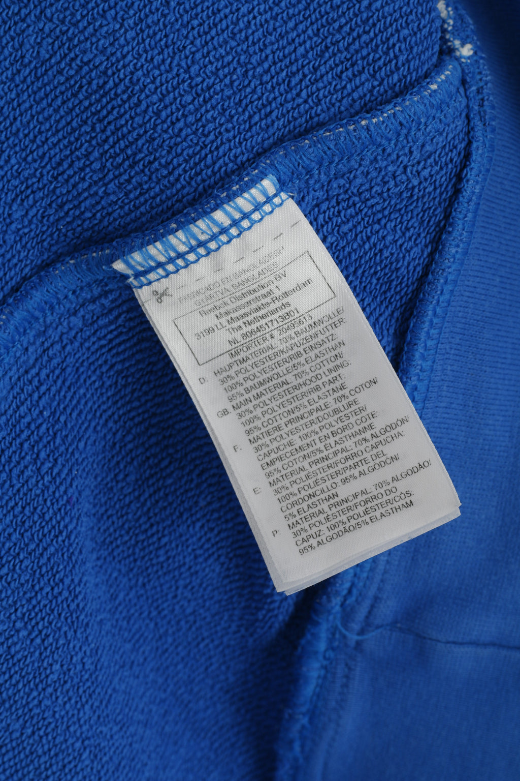 Felpa Reebok da uomo 2XL Top sportivo attivo con tasca a marsupio in cotone blu con cappuccio