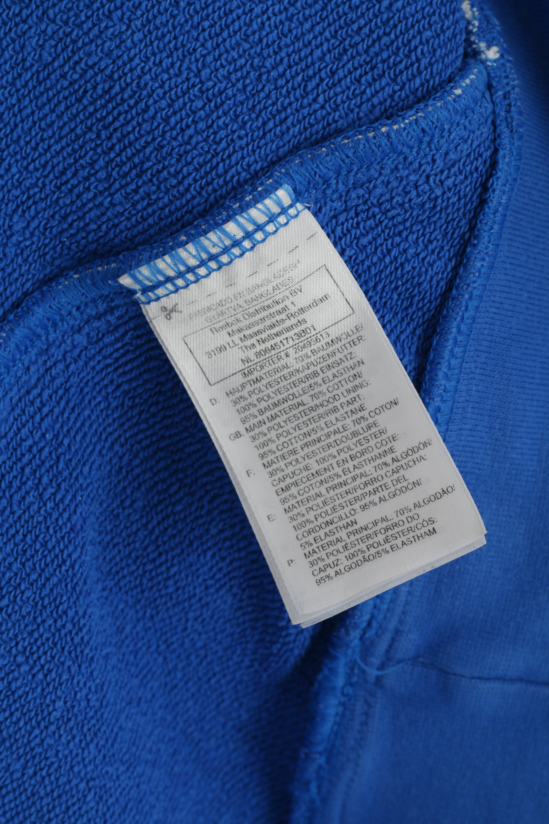 Felpa Reebok da uomo 2XL Top sportivo attivo con tasca a marsupio in cotone blu con cappuccio