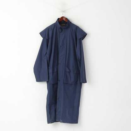 Target Dry Men XL Raincoat Navy Full Lenght Trench Mac Full Zipper Coat