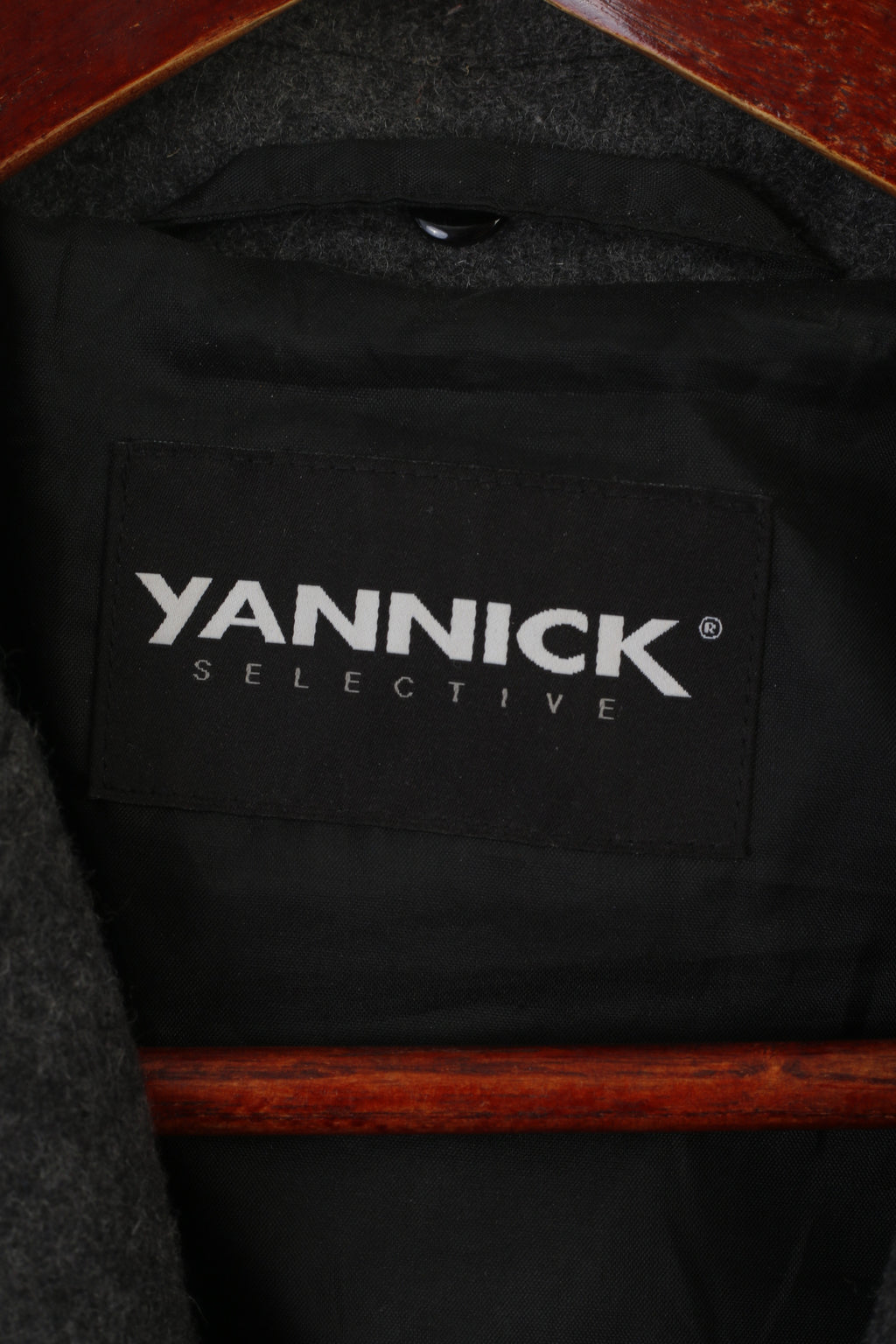 Yannick Selective Men L (M) Jacket Gray Wool Zip Up Military Army Blazer