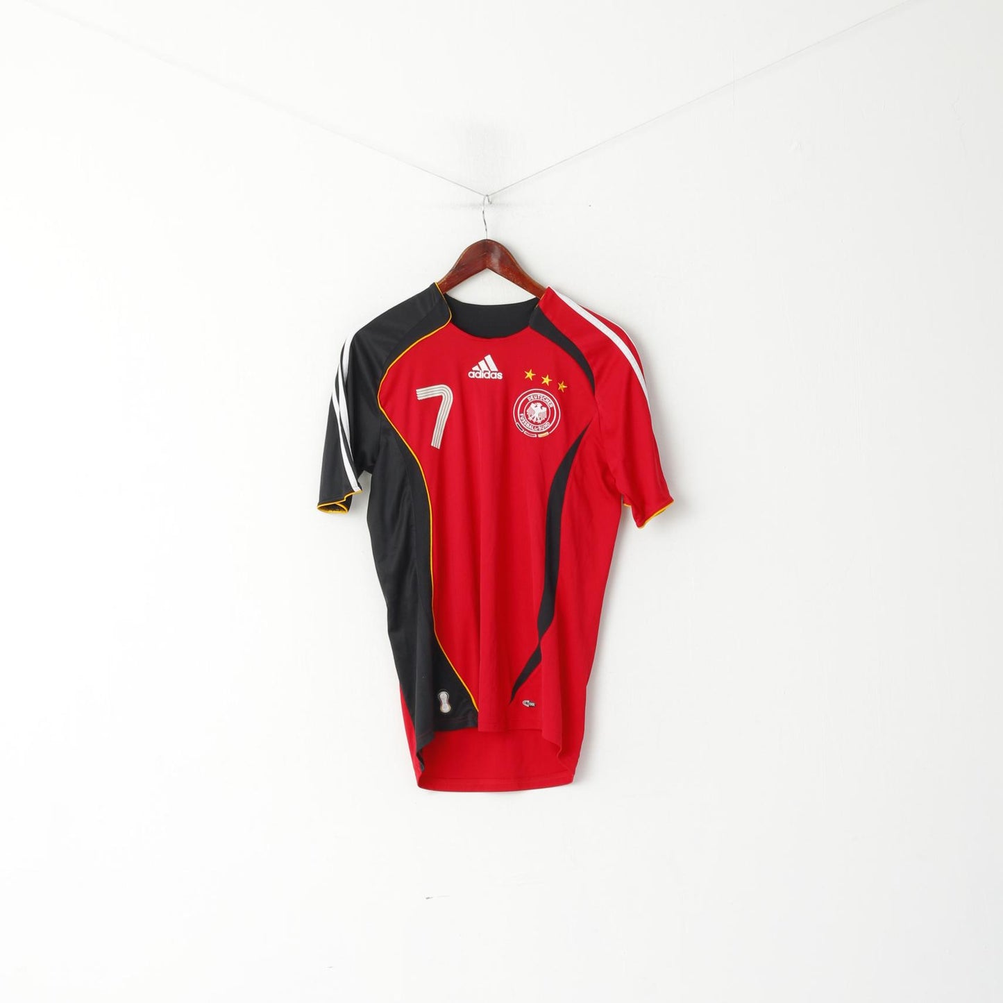 Adidas Hommes S Chemise Rouge Deutche Football #7 Schweinsteiger Jersey Vintage Top