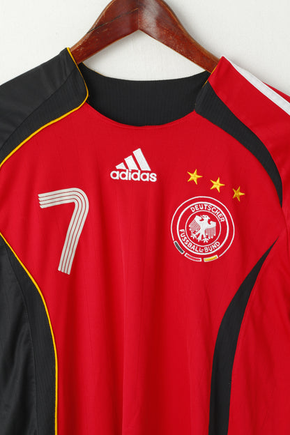 Maglia Adidas da uomo rossa Deutche Football #7 Schweinsteiger Jersey Vintage Top