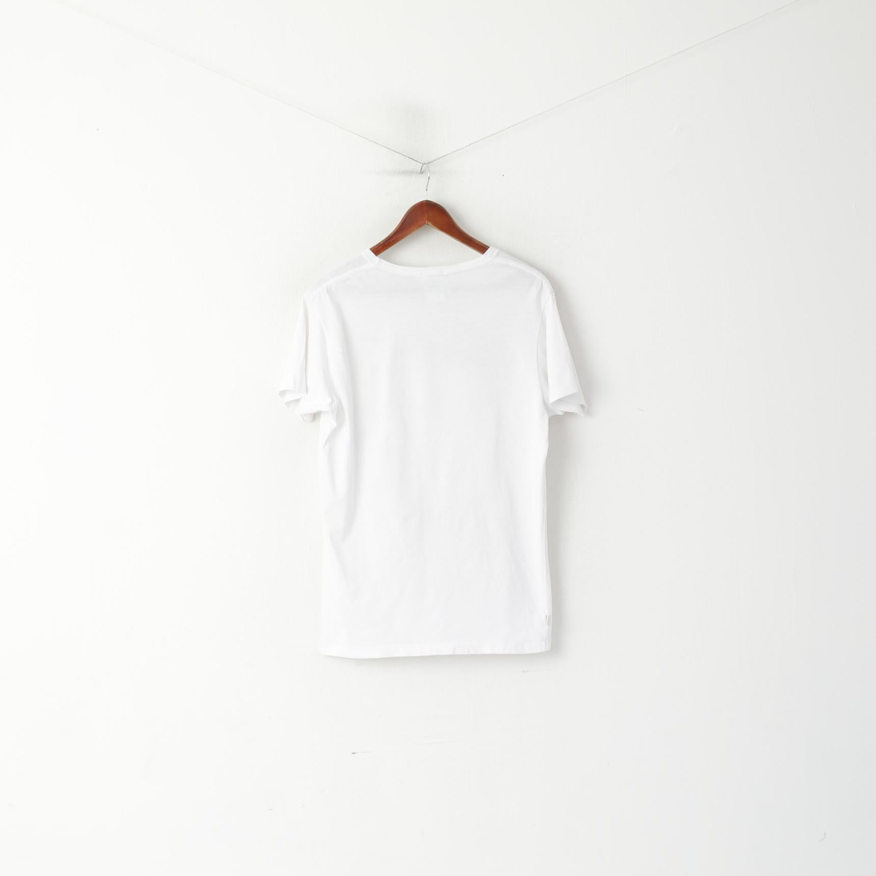 Franklin Marshall LAB Hommes M Chemise Blanc Graphique Miami Été '92 Haut