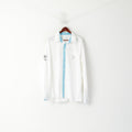 Palazzo Men XXL 45/46 Casual Shirt White Cotton Polo Club Long Sleeve Top