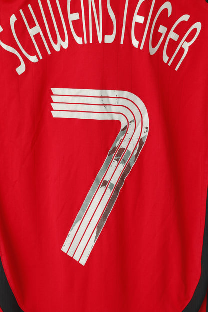 Maglia Adidas da uomo rossa Deutche Football #7 Schweinsteiger Jersey Vintage Top