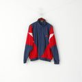 Brooks Men L Jacket Navy Vintage Nylon Full Zipper Mesh Doublé Sportswear Top