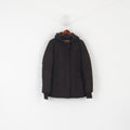 Woolrich Femmes S Doudoune Marron Coton Nylon Rembourré À Capuche Fermeture Éclair Complète Top