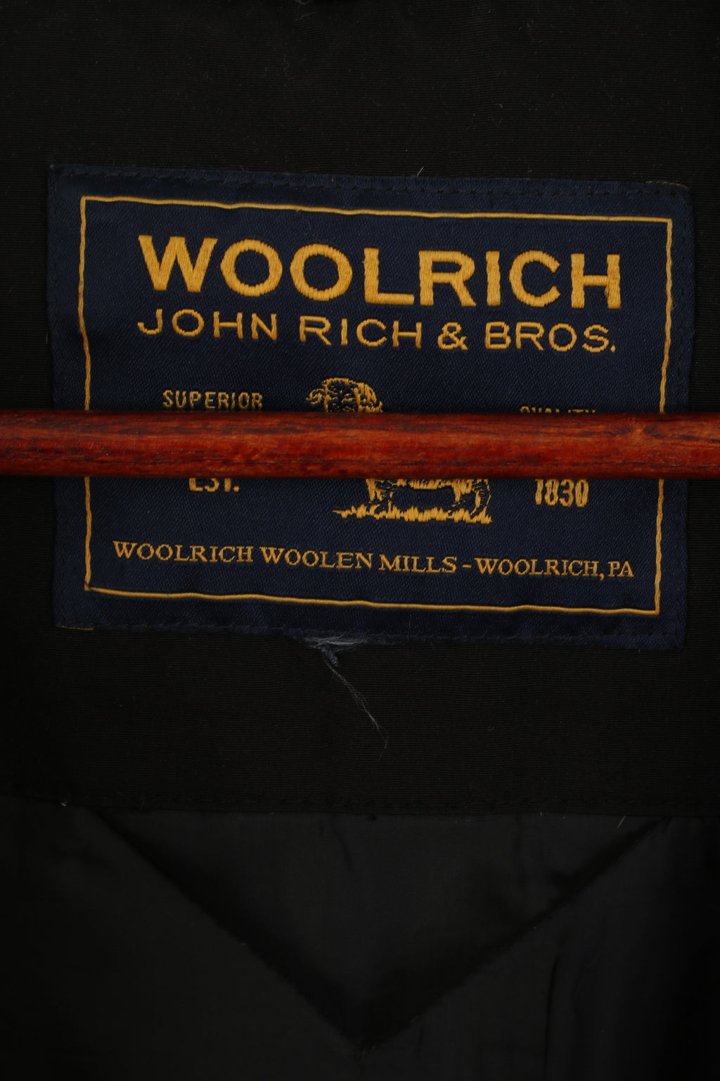 Woolrich Femmes S Doudoune Marron Coton Nylon Rembourré À Capuche Fermeture Éclair Complète Top