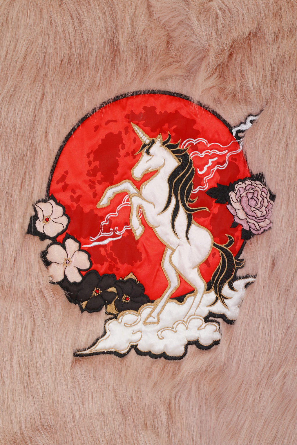 H&amp;M Nicki Minay Femme 36 S Veste Oversize Rose Fausse Fourrure Licorne Glam Top