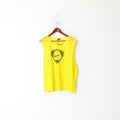 Maglia Nike da uomo taglia unica, canotta sportiva da allenamento in mesh senza maniche gialla