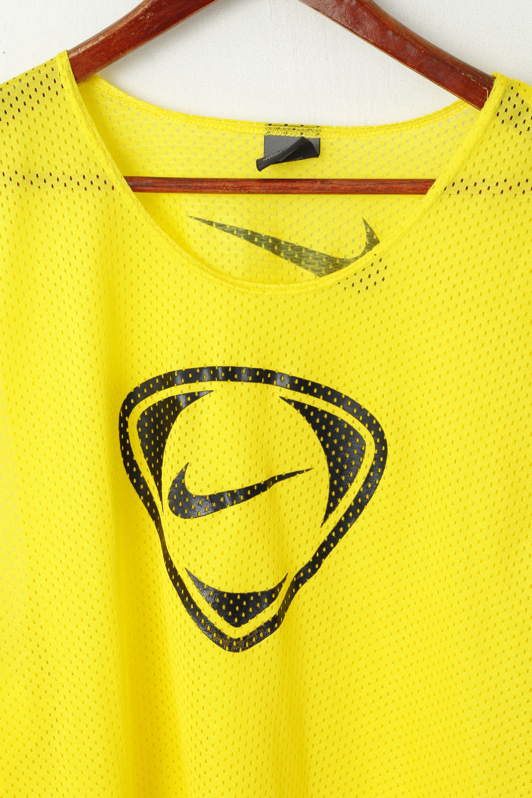 Nike Homme Taille Unique Chemise Jaune Sans Manches Maille Sport Training Débardeur
