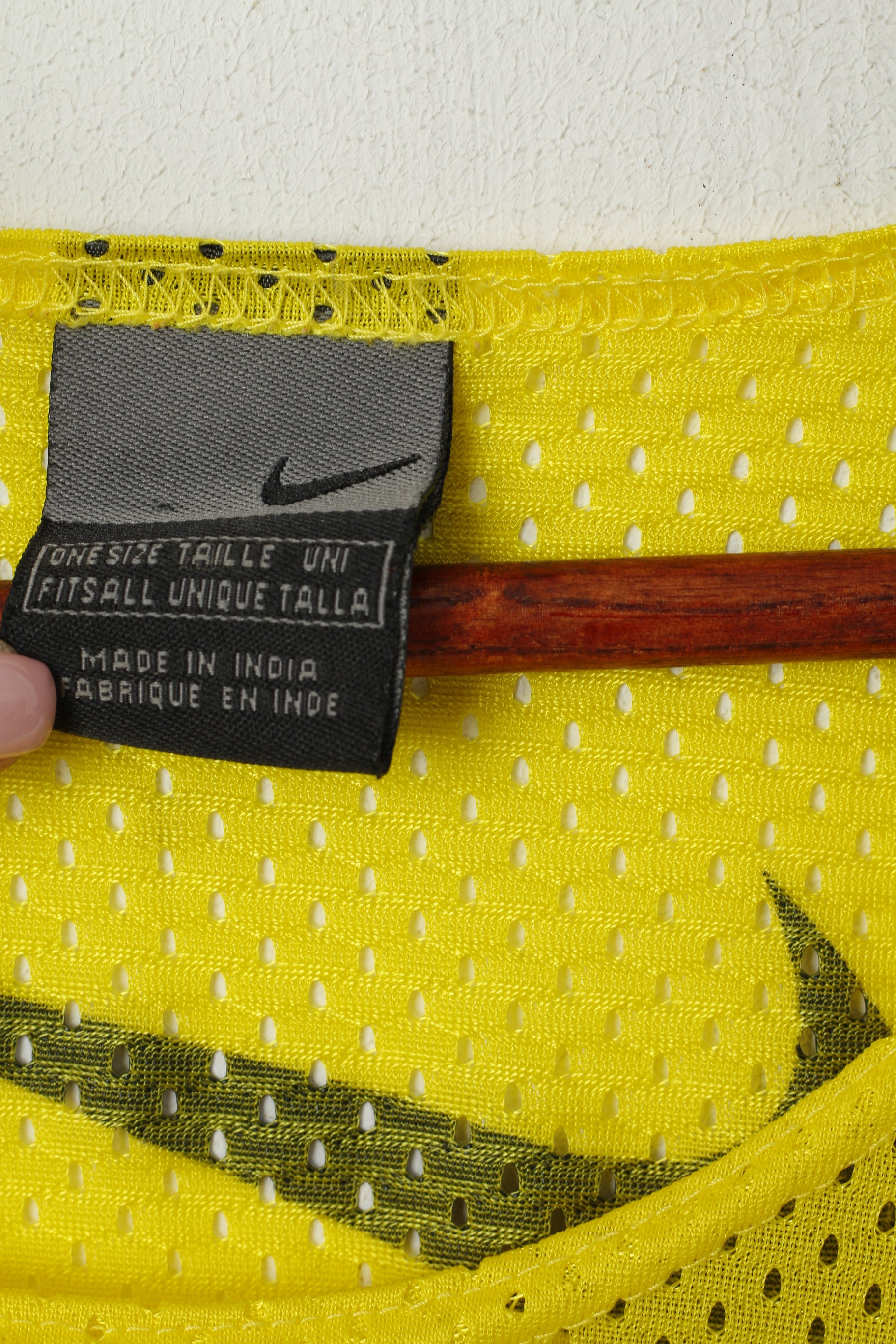 Nike Homme Taille Unique Chemise Jaune Sans Manches Maille Sport Training Débardeur