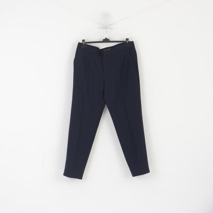Westbury C&amp;A Men 27 38 54 Pantaloni Pantaloni classici eleganti in lana blu con cavallo