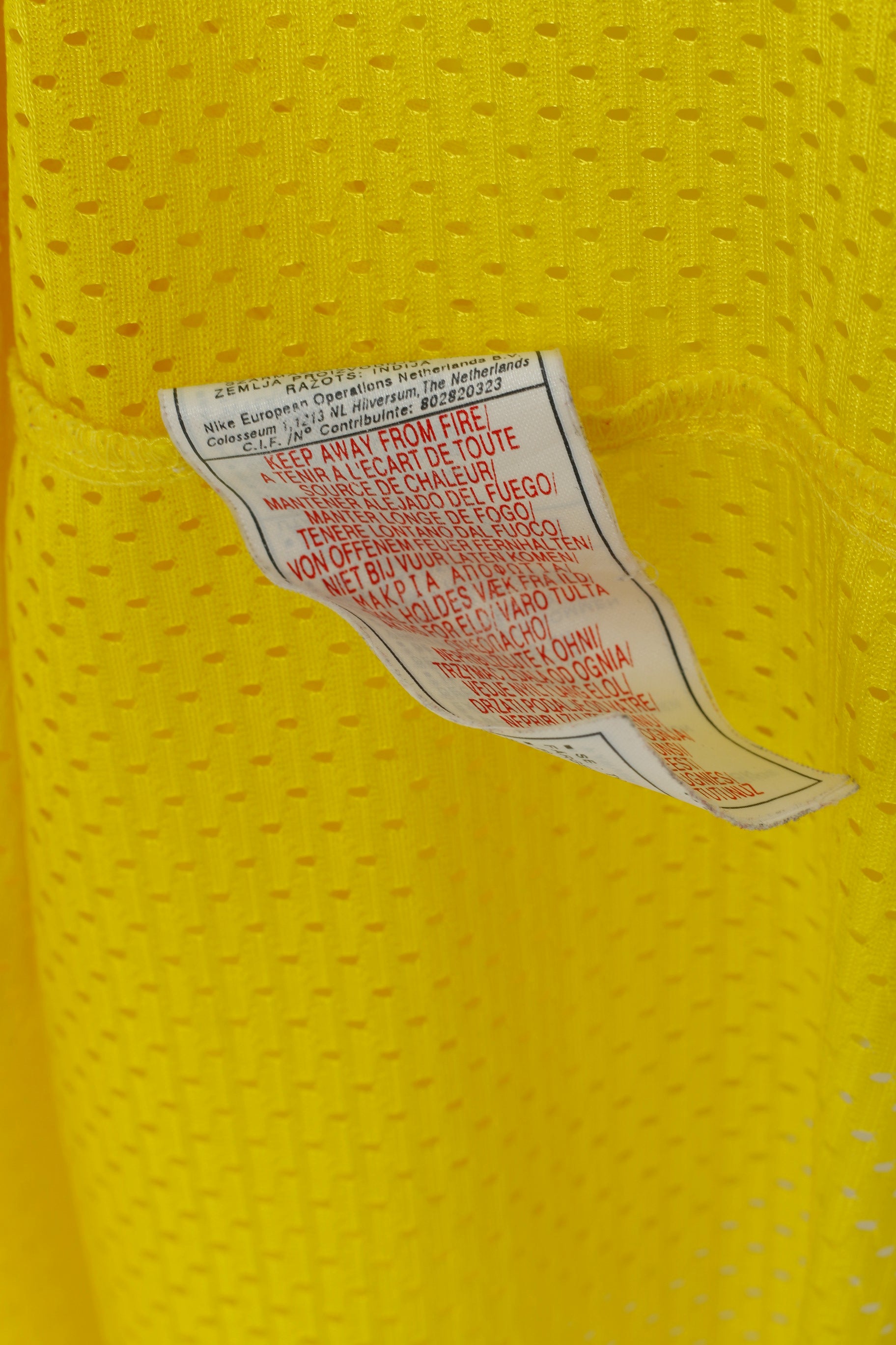 Nike Homme Taille Unique Chemise Jaune Sans Manches Maille Sport Training Débardeur