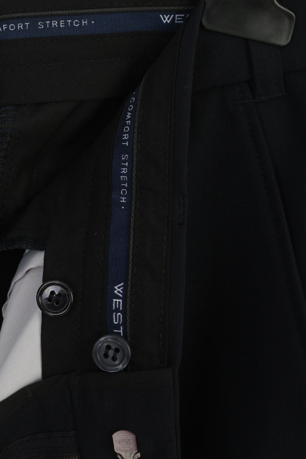 Westbury C&A Men 27 38 54 Trousers Navy Wool Elegant Classic Crotch Pants