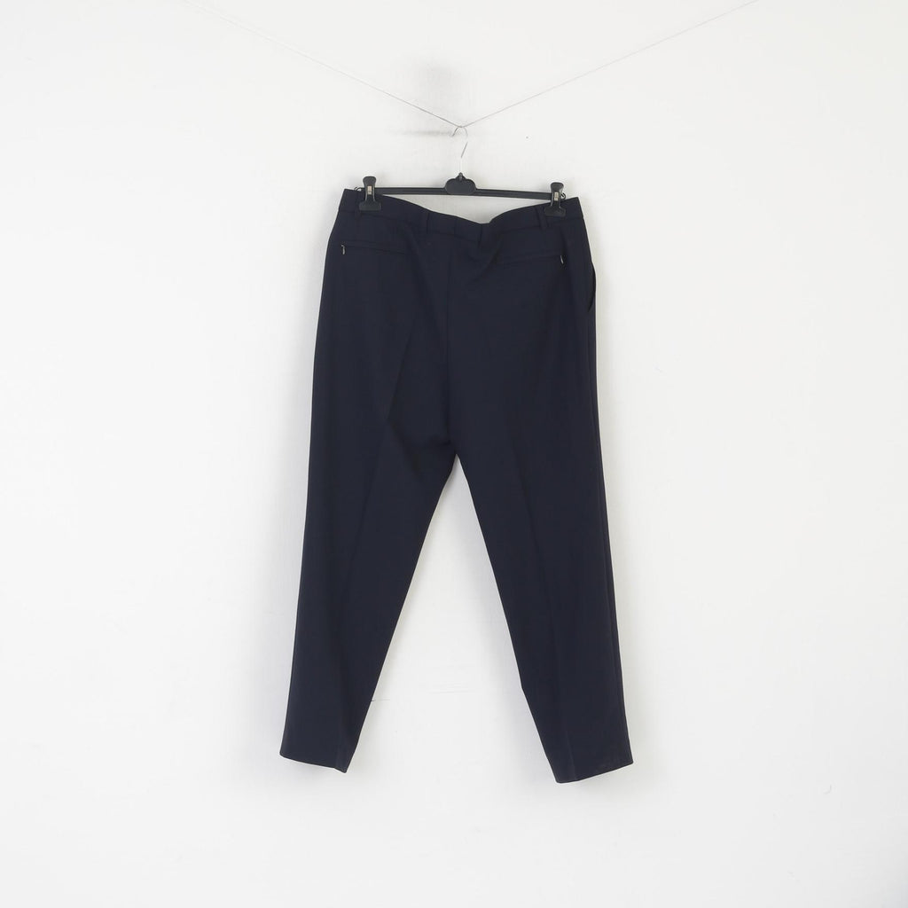 Westbury C&A Men 27 38 54 Trousers Navy Wool Elegant Classic Crotch Pants