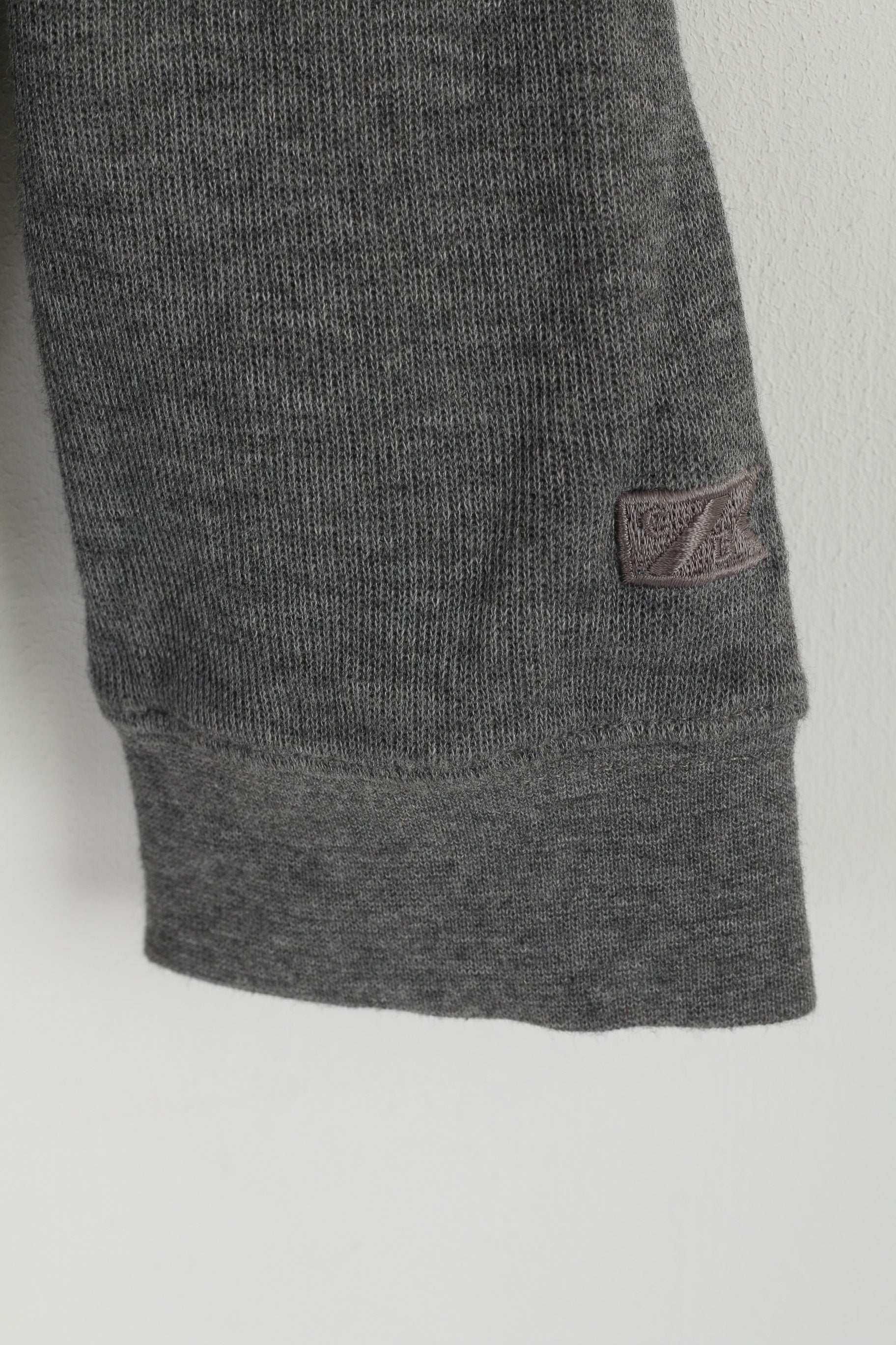 CUTTER &amp; BUCK Homme XL Pull Gris Coton Col Zippé Pull Classique