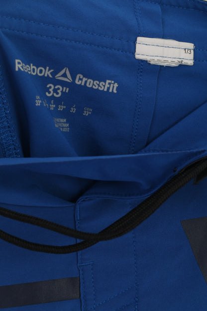 Reebok Crossfit Men 33 Shorts Blue Nylon Sportswear Run Activewear