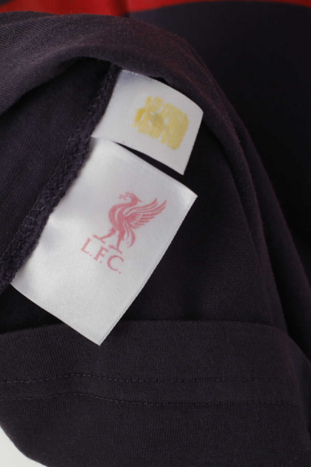 Liverpoll Football Club hommes L t-shirt violet coton LFC haut à col rond