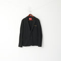 Kukri Men L Blazer Charcoal Official England Rugby Sport Single Breasted Jacket