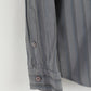 Armani Jeans Men XL (L) Casual Shirt Grey Blue Striped Cotton Long Sleeve Top