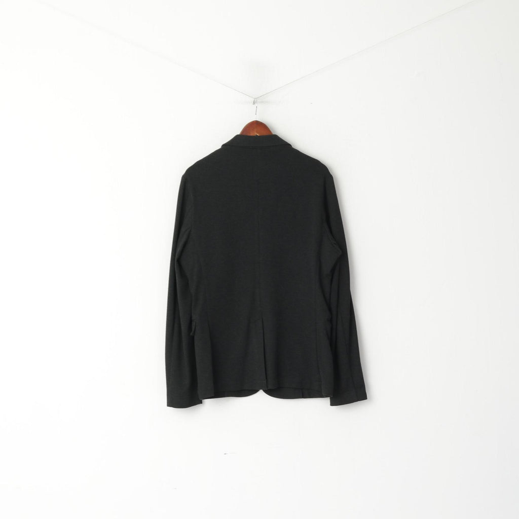 Kukri Men L Blazer Charcoal Official England Rugby Sport Single Breasted Jacket