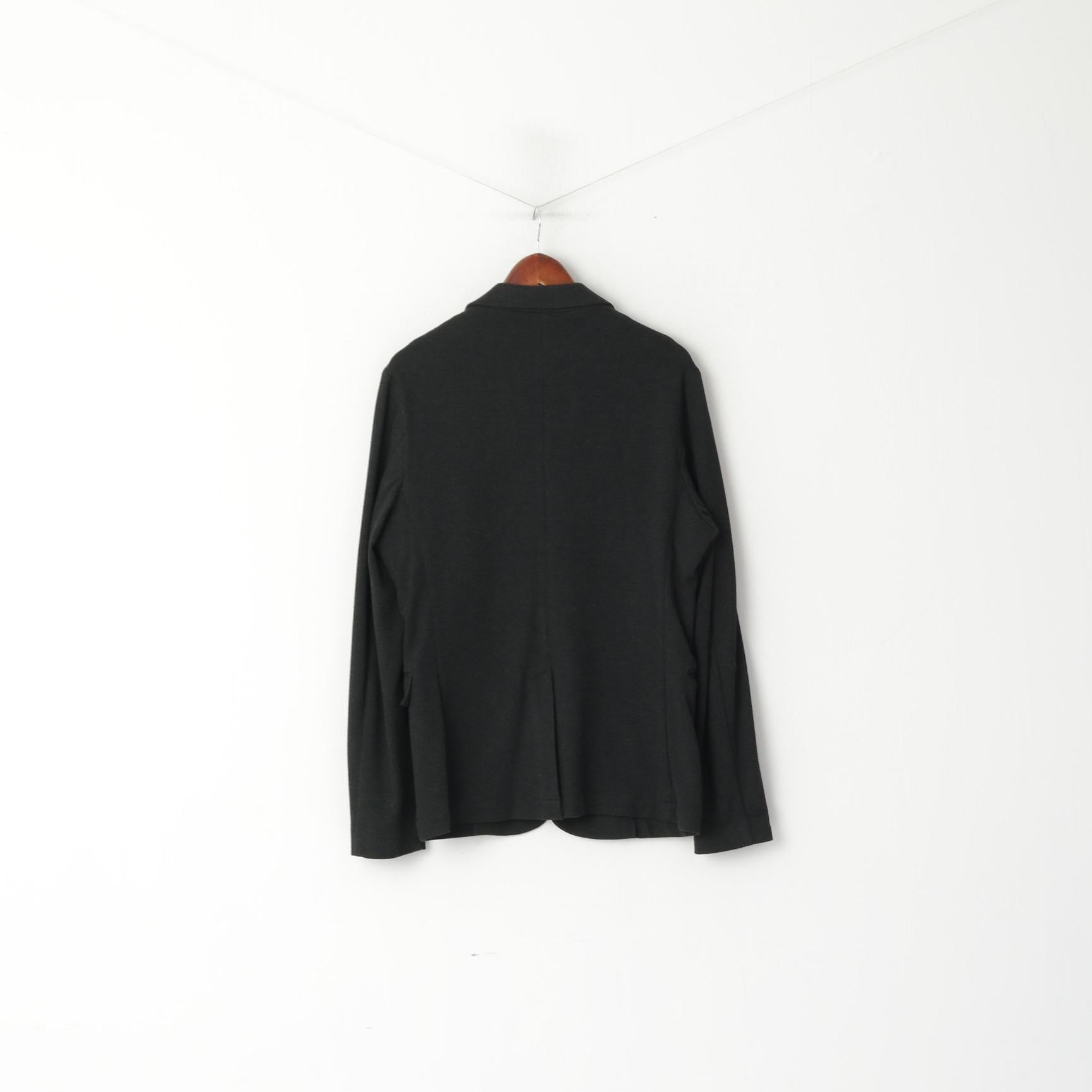 Kukri Men L Blazer Charcoal Official England Rugby Sport Single Breasted Jacket