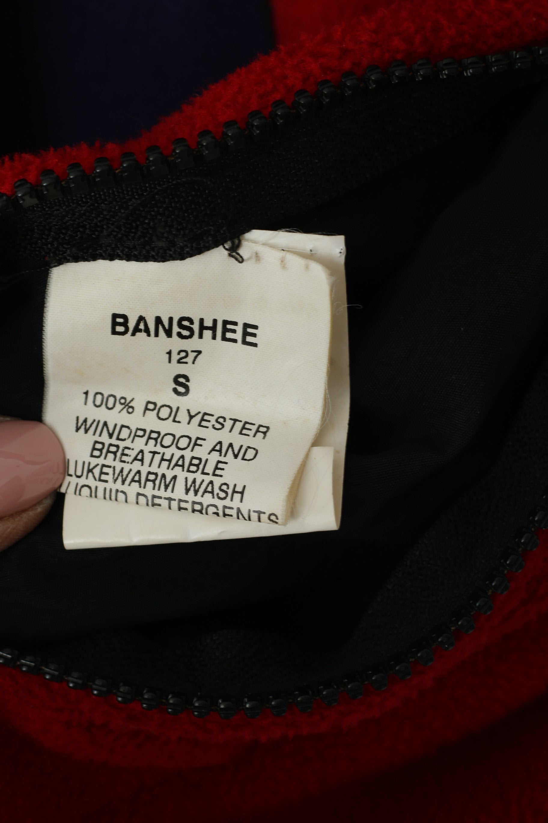 Sprayway Men S Fleece Top Red Vintage Windbloc Breathable Full Zipper Outdoor Top