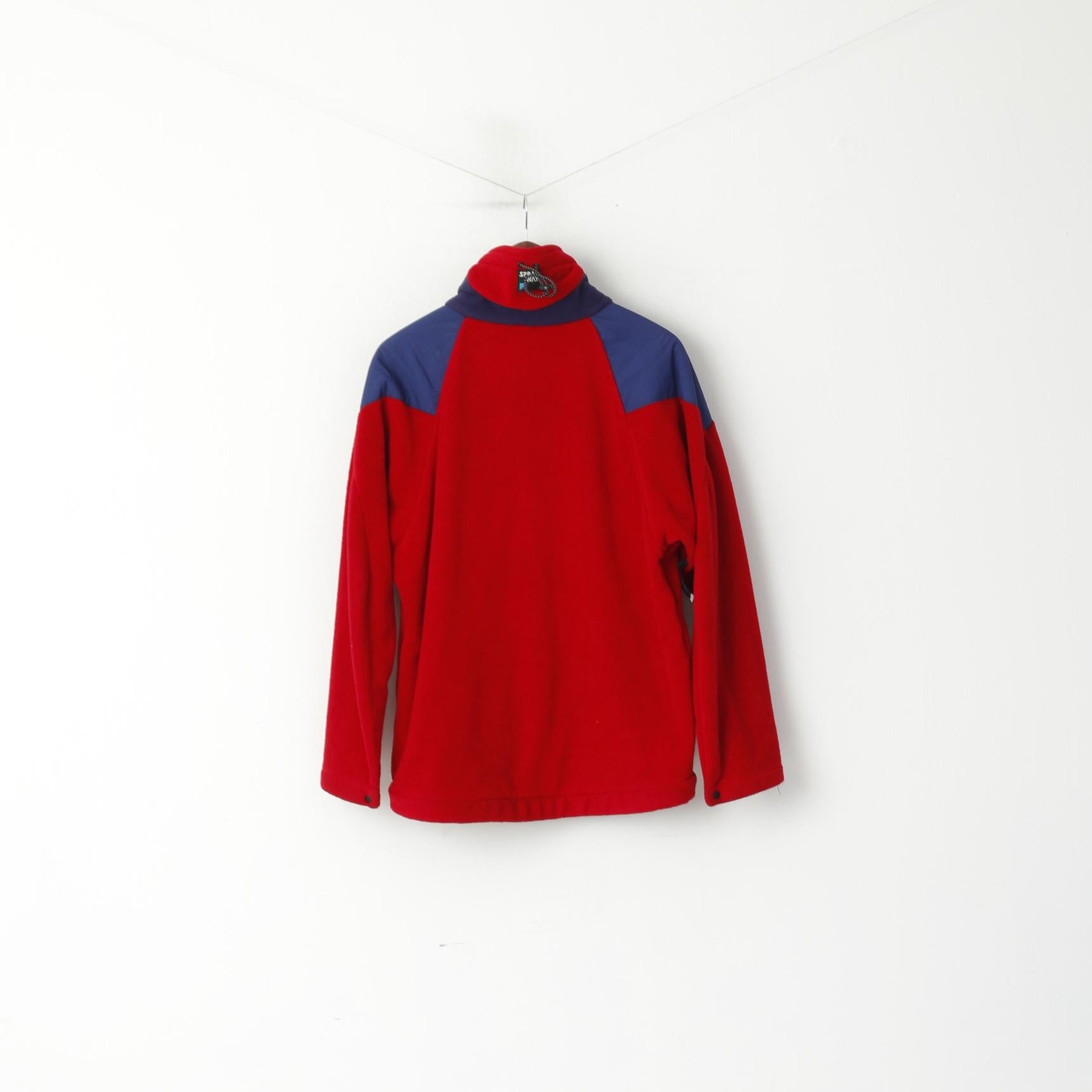 Sprayway Men S Fleece Top Red Vintage Windbloc Breathable Full Zipper Outdoor Top
