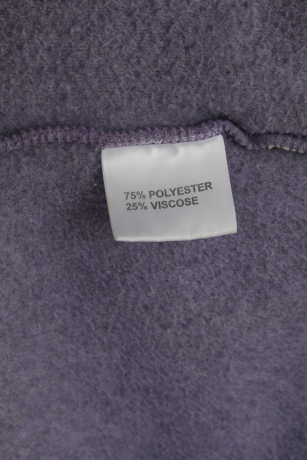 Fabrizio Women M/L Fleece Top Purple Full Zipper Classic Vintage Sweatshirt