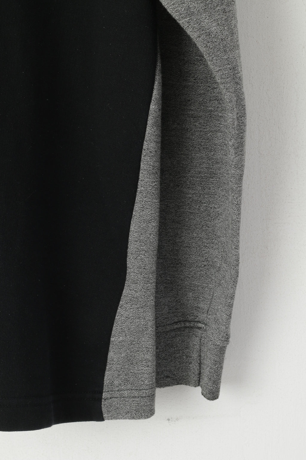 Kappa Men L Sweatshirt Gray Vintage Cotton V Neck Sportswear Top