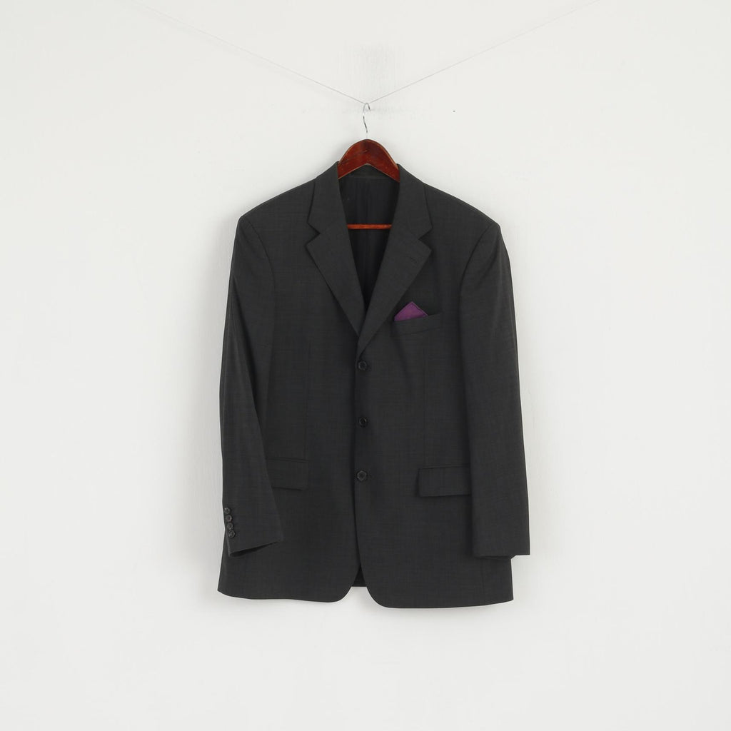 Hugo Boss Men 25 40 Blazer Giacca monopetto Da Vinci in lana vergine antracite