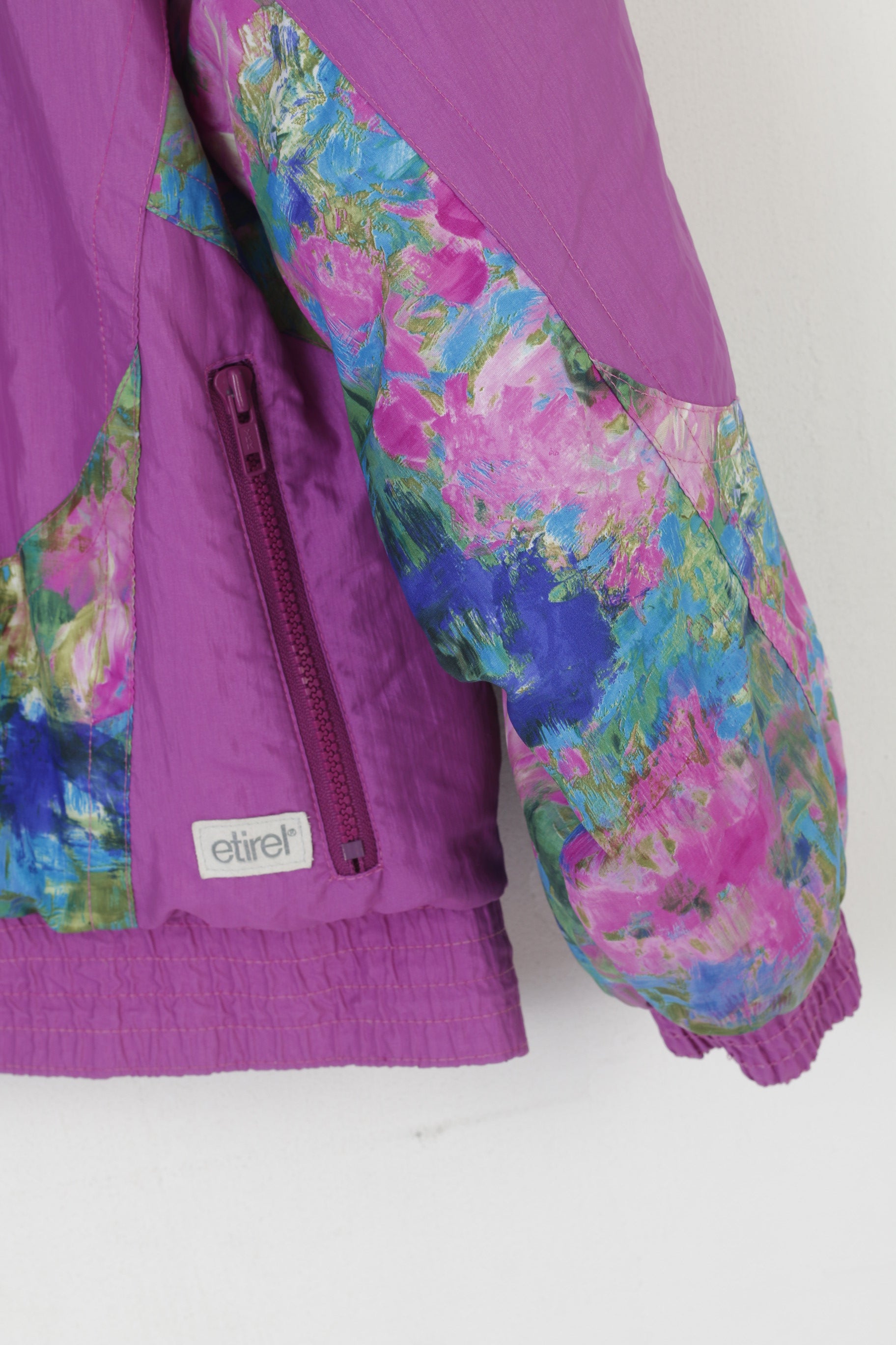 Etirel Le Style Sportif Femme 48 20 XXL Veste Violet Bomber Rembourré Ski Vintage Top