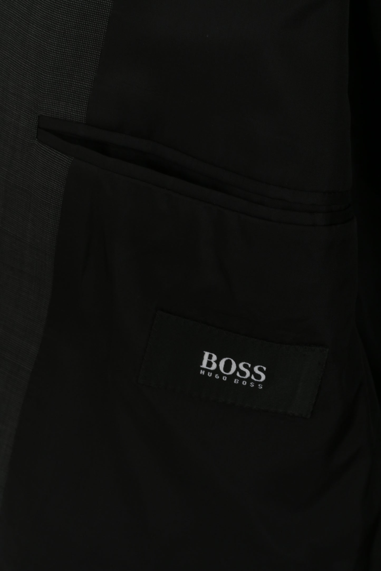 Hugo Boss Hommes 25 40 Blazer Charbon De Laine Vierge Da Vinci Veste Simple Boutonnage