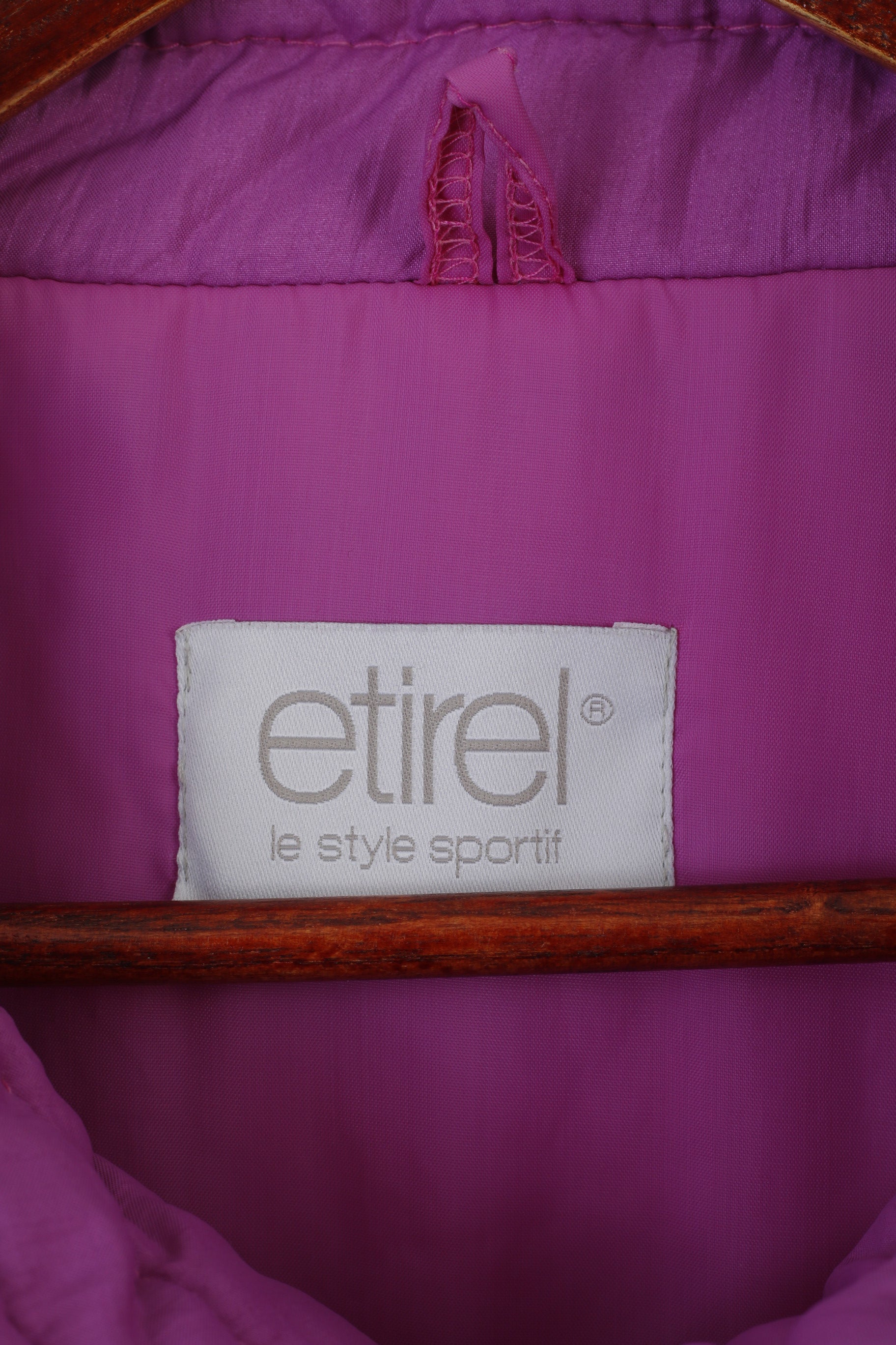 Etirel Le Style Sportif Femme 48 20 XXL Veste Violet Bomber Rembourré Ski Vintage Top