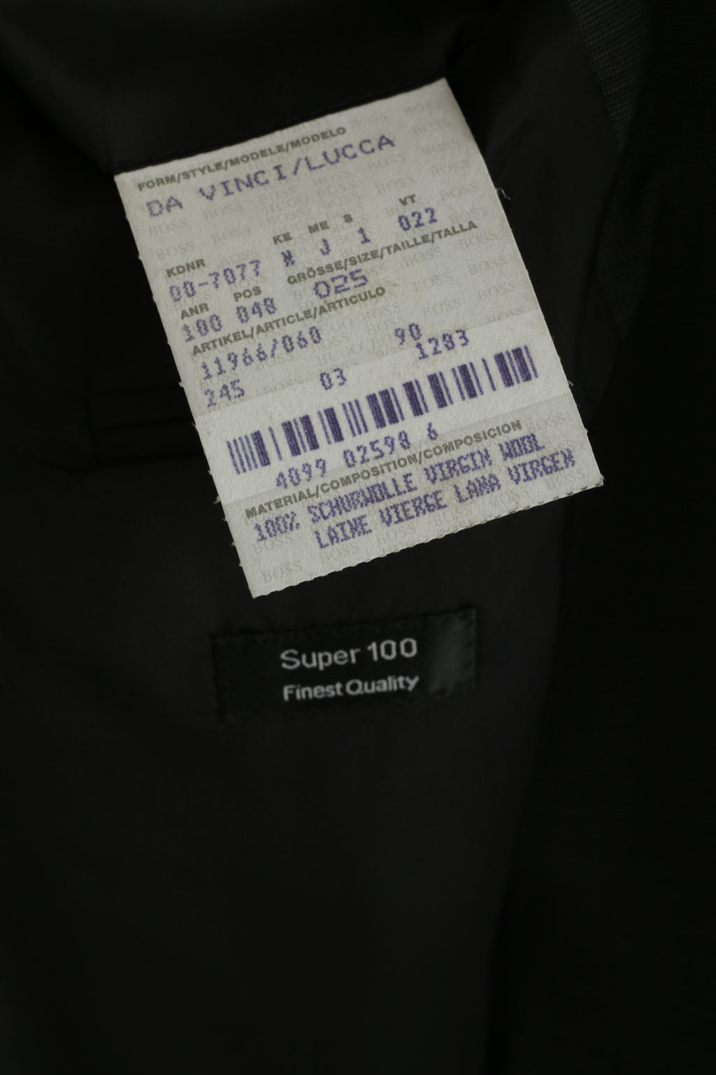 Hugo Boss Men 25 40 Blazer Giacca monopetto Da Vinci in lana vergine antracite