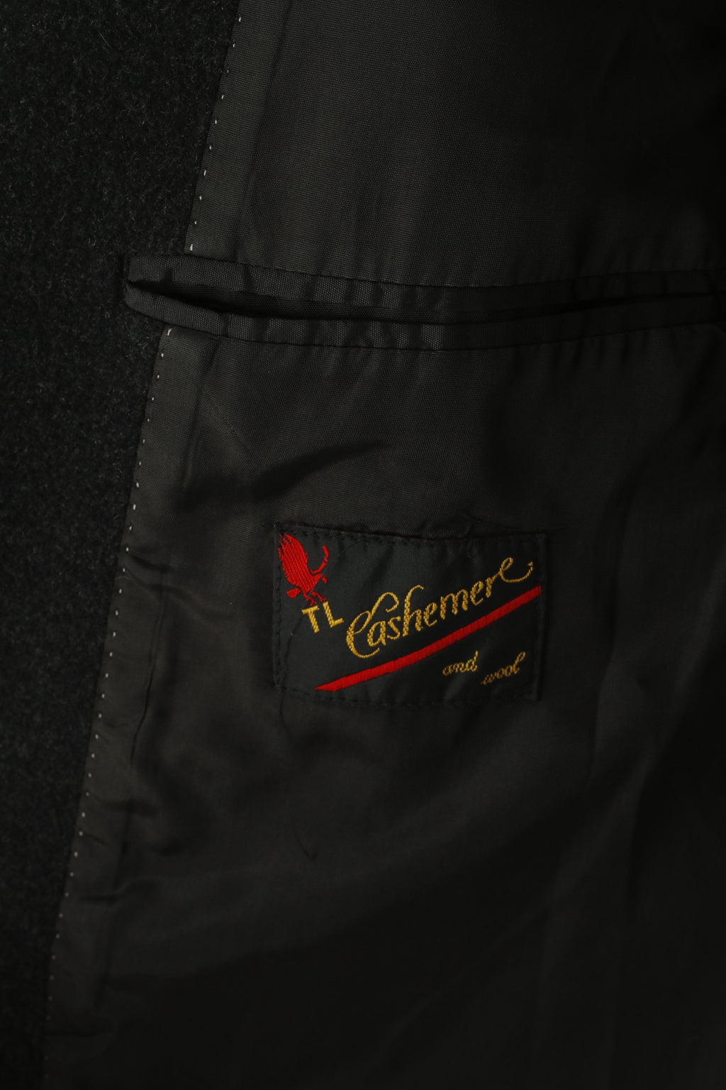 J. Philipp Hommes 40 Blazer Noir Laine Cachemire Mélange Veste Vintage à Simple Boutonnage