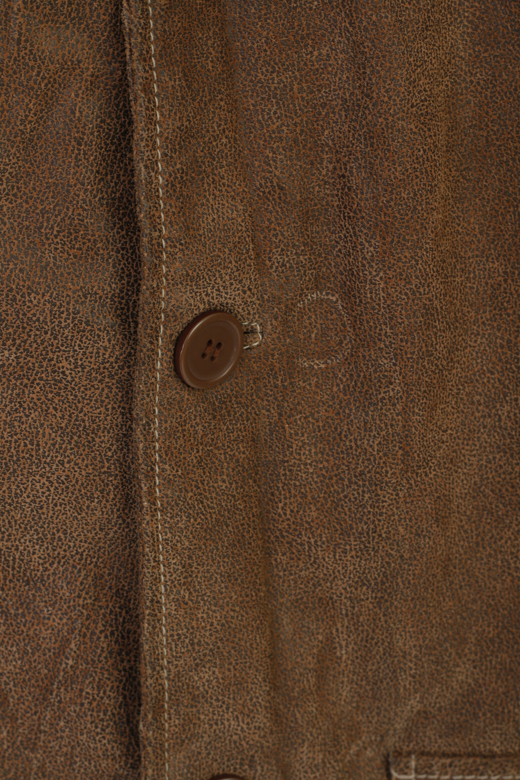 Smooth Collection City Men 44/46 S Jacket Brown Leather Vintage Classic Top