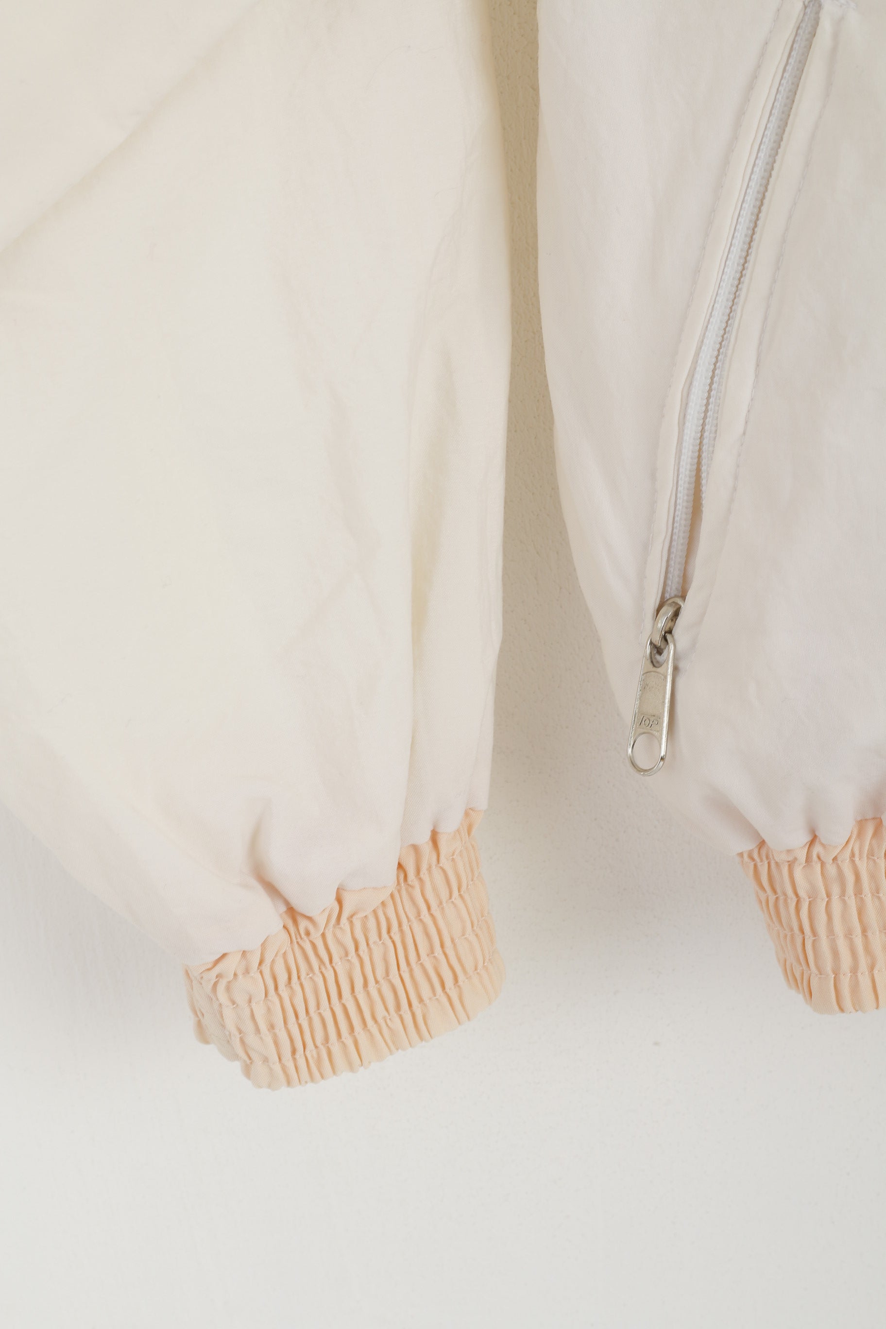 Coq Femmes M Veste Crème Tennis Festival Full Zipper vintage années 90 Allemagne Mode Top