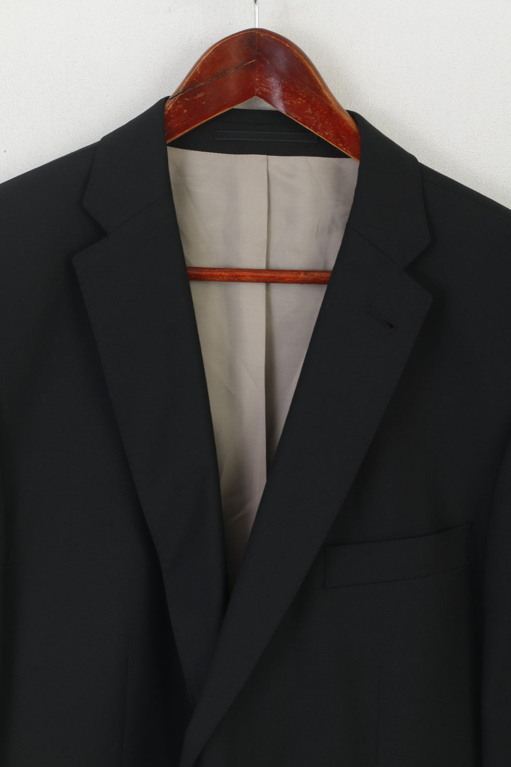 Roy Robson Uomo 26 40 Blazer Nero Lana Reda Super 110's Italia Giacca Monopetto